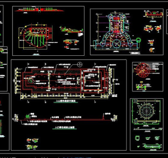 喷泉涌泉cad合集