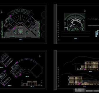 长途客运站cad图纸