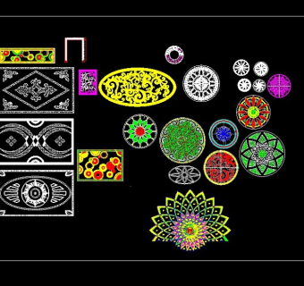 CAD大理石拼花图案库