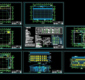 中学礼堂CAD建筑施工图