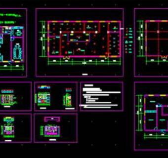 服装设计公司办公室装修图cad模型