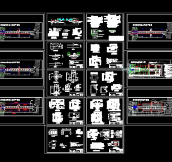 某道路结构、总平、断面、给排水cad