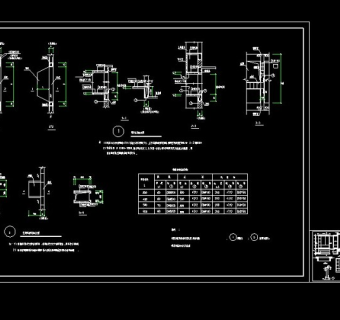 建筑飘窗大样cad结构图纸