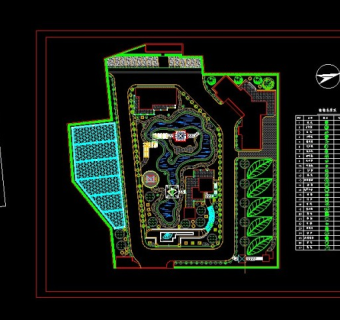 茶场游园景观绿化全套cad设计规划施工图