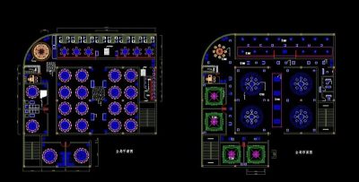 某公司餐厅全套CAD布置图纸