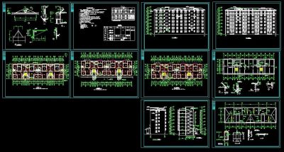 完整的住宅楼全套建筑cad施工图