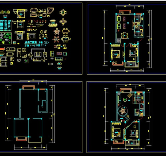 丰泽花园小区住宅楼室内cad装修设计