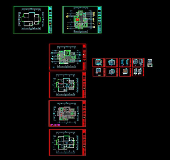世通华庭全套室内装修cad图纸