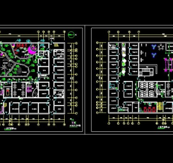 某高档洗浴中心会所内部平面CAD布置3D模型