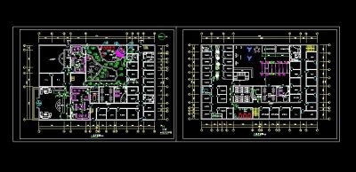 某高档洗浴中心会所内部平面CAD布置3D模型