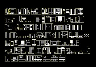 室内装修上百种家具CAD模块图纸