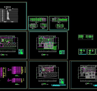 北京xx知名面包店装饰施工cad图纸