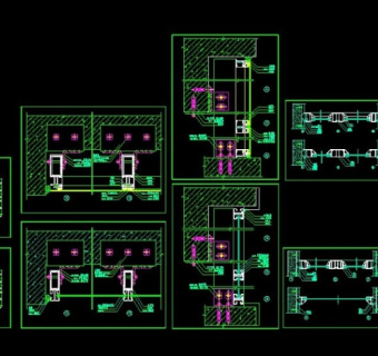 幕墙及平开窗节点详细设计cad施工图