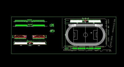 某校操场看台详细设计CAD图纸