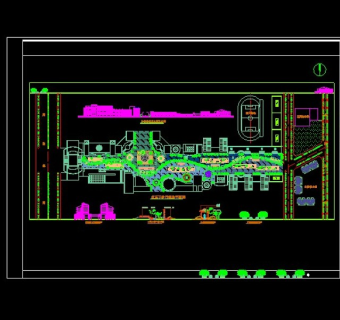 商业步行街cad总平面设计方案图