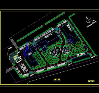 xx四星级酒店cad建筑总规划平面设计