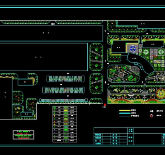 某厂区景观绿化cad规划设计图