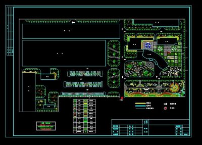 某厂区景观绿化cad规划设计图