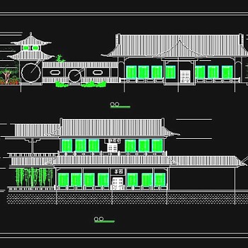 古典茶室建筑cad设计施工图纸