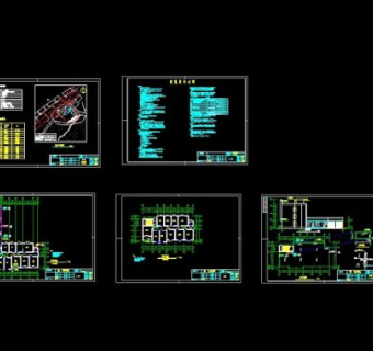 某市3层派出所办公楼建筑设计cad施工图