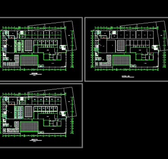 某市级大型商场建筑平面设计cad方案