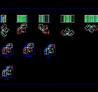 某多层住宅设计cad平剖面图