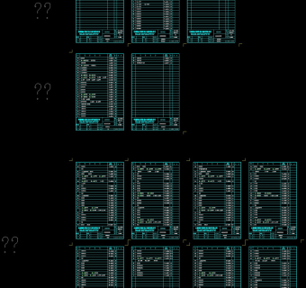 施工设计cad表格