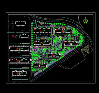 小区景观设计图方案CAD图纸