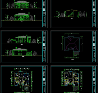 高尔夫别墅cad图纸