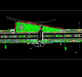 道路绿化CAD施工图3D模型