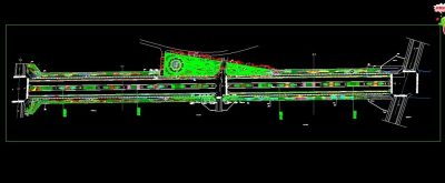 道路绿化CAD施工图3D模型