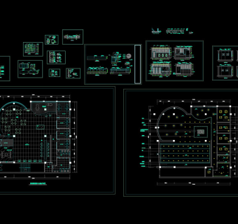 售楼部装饰施工cad图纸