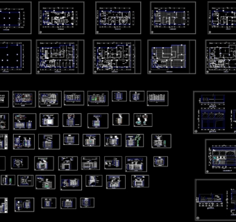 株洲店装修施工图cad图纸