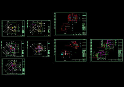 别墅建筑平面图纸cad素材