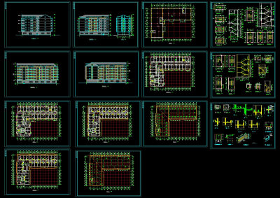 多层宿舍cad图纸