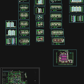 高层小区cad住宅施工图