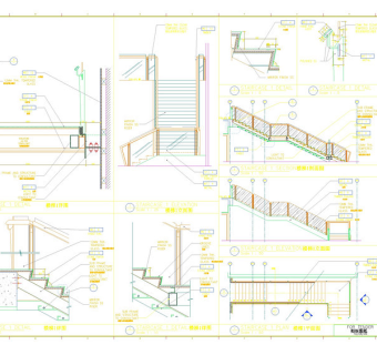 酒店楼梯cad图稿