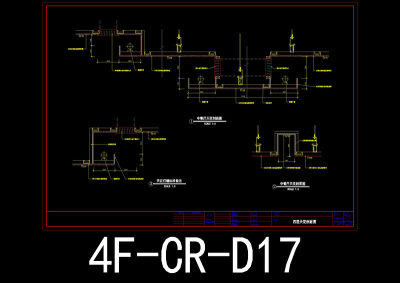 四层天花剖面图cad图纸