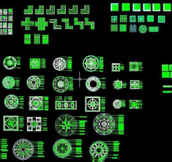 道路贴花和天花的CAD大全