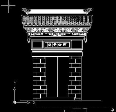 苏式砖砌门头CAD施工大样图