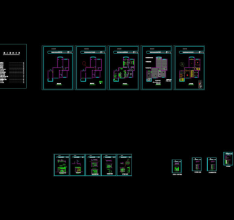 三室两厅装修cad施工图