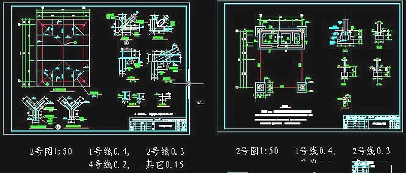 景观小瓦房屋建筑CAD施工大样图