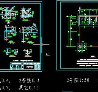 景观小瓦房屋建筑CAD施工大样图