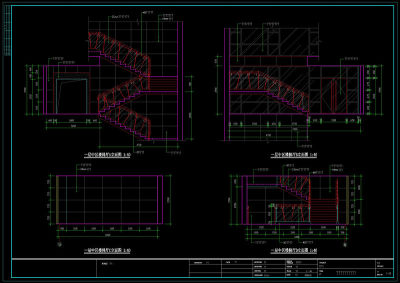 一层楼梯厅cad图纸