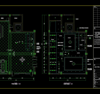 一层门厅平面cad图纸