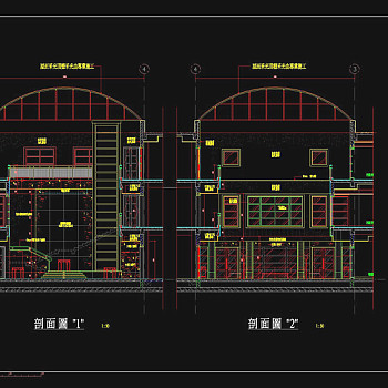 别墅住宅建筑cad详图素材