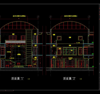 别墅住宅建筑cad详图素材