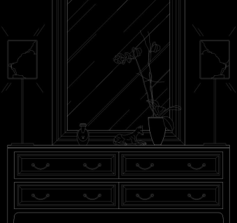 成品台柜子cad图块素材