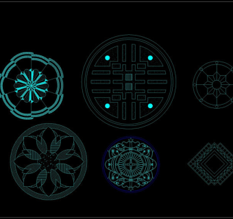 拼花设计建筑CAD室内装修模块