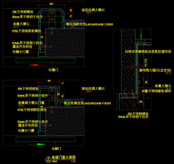 电梯门套cad图纸